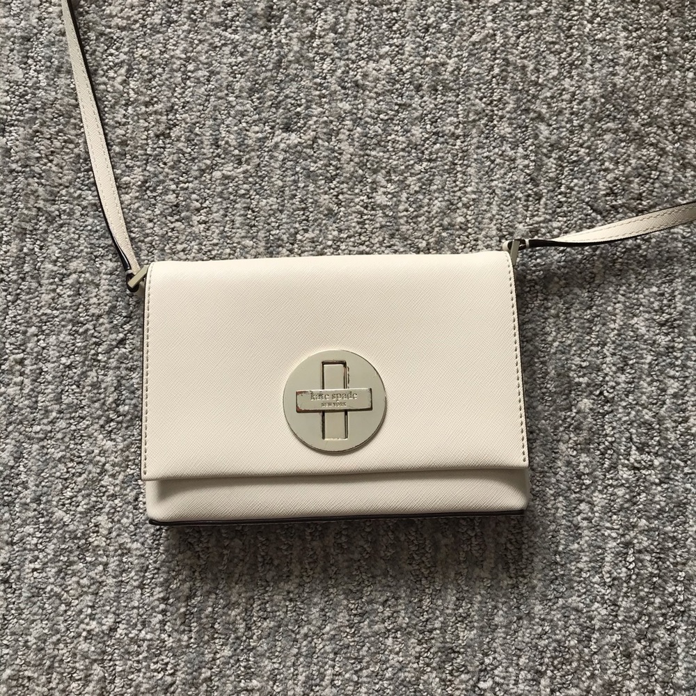 Kate Spade ivory crossbody purse